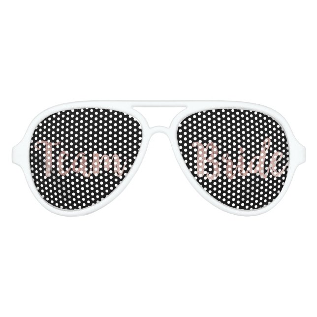 Glamoroso Rosa Gold Black Team Bride gafas de sol (Anverso)