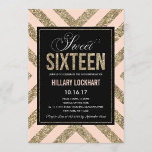 Glamorous Shimmer Invitación para Fiesta de Cump