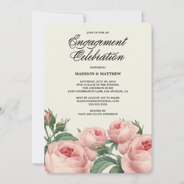 Glamour botánico| Invitación a la fiesta de compro (Anverso)