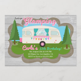 Glamour Chicas acampando invitación a fiesta de cu