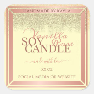 Glamour Crema Producto Etiquetas de embalaje Rosa 