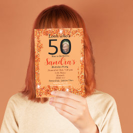 Glamour de invitación a fiesta de cumpleaños númer