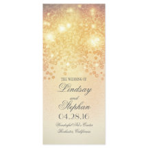 Glamour de las luces de oro Programas de boda vint