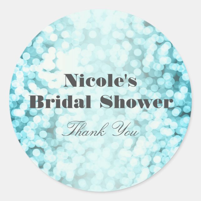 Glamour de luces azules Pegatinas Fiestas Glam (Anverso)