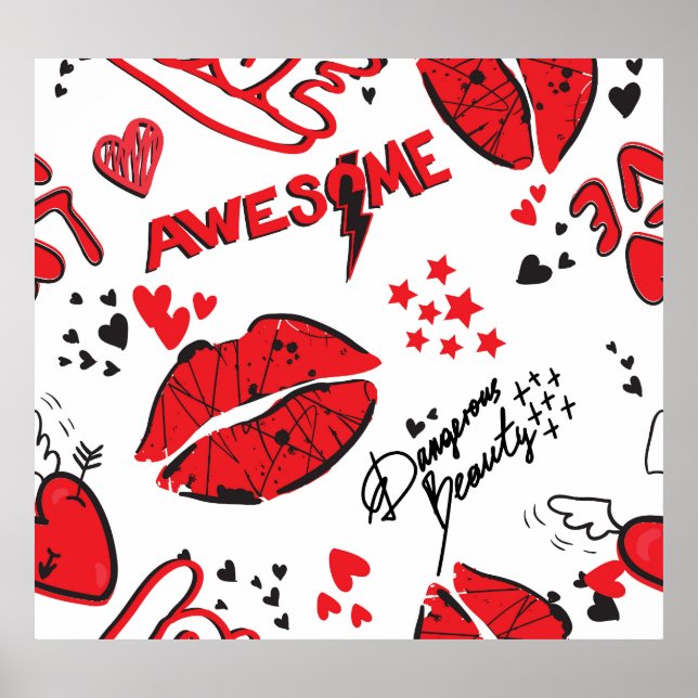 Glamour de sketch de moda: Impresión Girlish. (Frente)