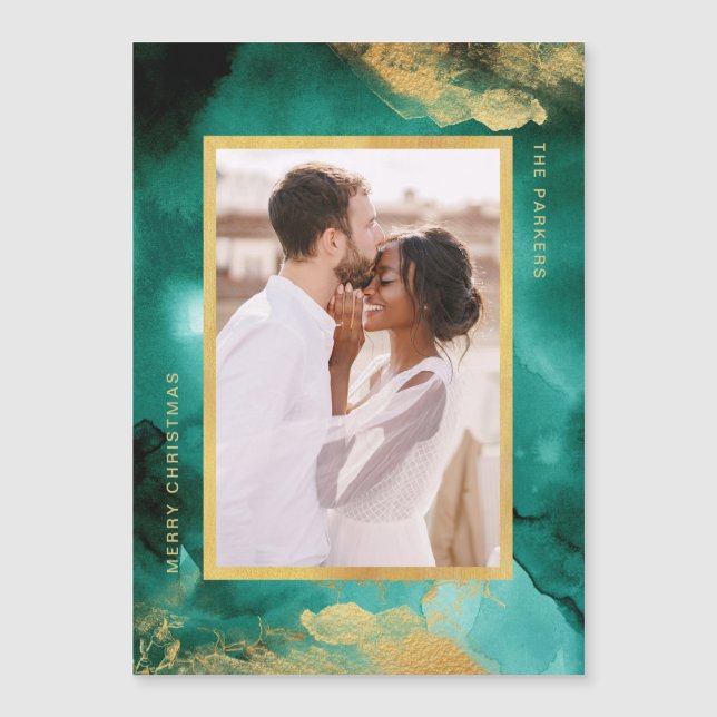 Glamour esmeralda | Navidades de fotografía acuare (Anverso)