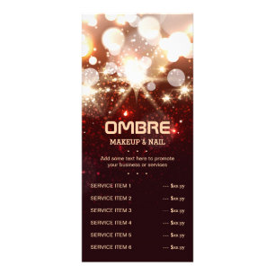 Glamour Estilo Purpurina de oro Lista de menús Esp