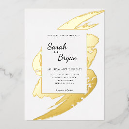 Glamour Invitación a la boda de Relieve metalizado