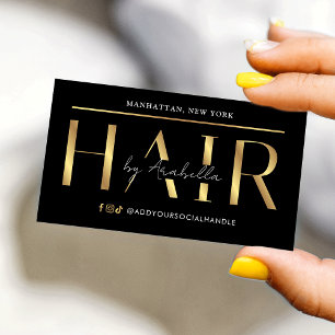 Glamour Moderno Tarjetas de Estilista de Pelo Chic