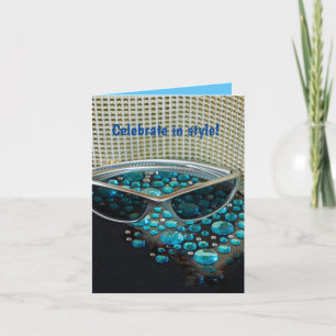 Glamour y gemas de vidrio solar para tu TARJETA DE