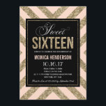 Glamouroso Brillo | Invitación a la Fiesta de Dulc<br><div class="desc">Celebre este momento enviando esta divertida y elegante invitación para la fiesta de dulces dieciséis. Esta invitación cuenta con mucho brillo y destellos con solo un toque de rosa cremoso. Hay un bonito patrón de brillo en la parte posterior que le da a esta invitación un toque extra especial. La...</div>