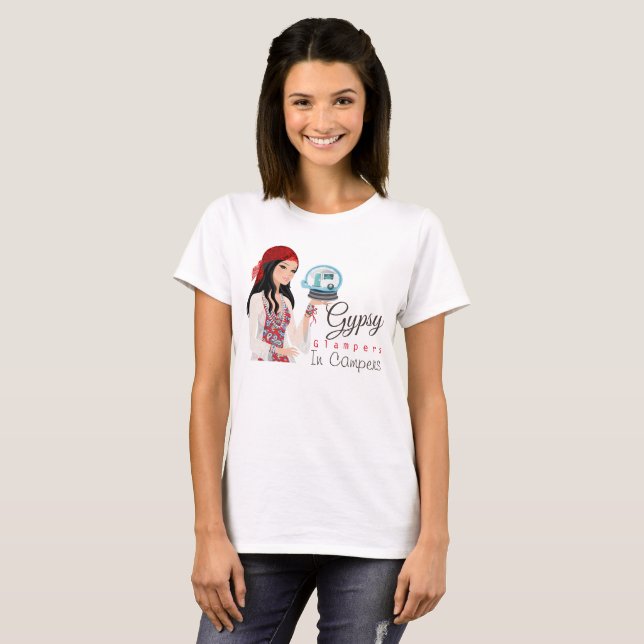 Glampers gitano en camiseta de los campistas (Anverso completo)