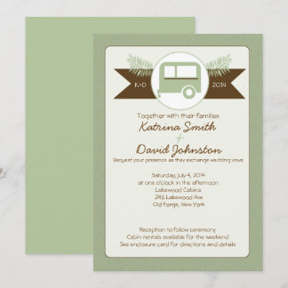 Glamping Camper Nature Amantes Invitación a la Bod