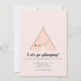 Glamping Cumpleaños Party Invitación
