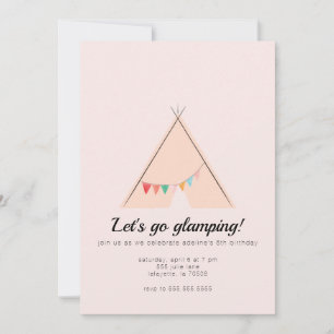 Glamping Cumpleaños Party Invitación