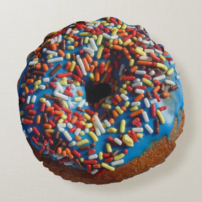 Glaseado azul con rocío donut almohada (Reverso)