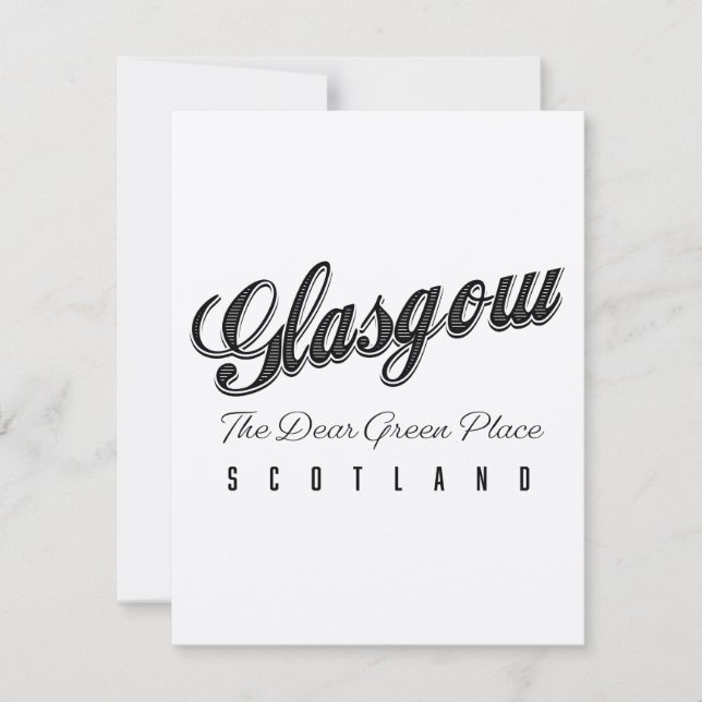 Glasgow Escocia "El Querido Lugar Verde" (Anverso)