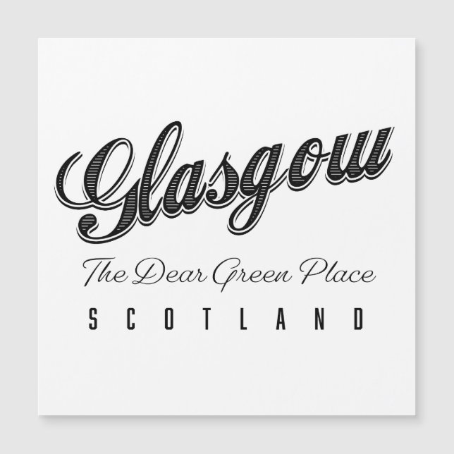Glasgow Scotland "The Dear Green Place" (Anverso)