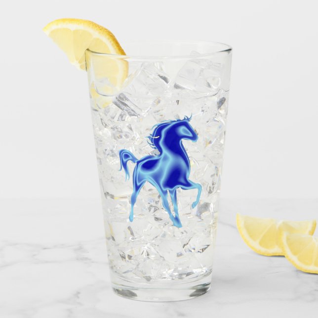Glass Blue Horse (Anverso (hielo))