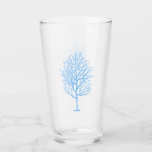 Glass Blue Winter Tree