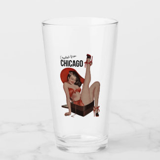 Glass Chicago Travel Pint