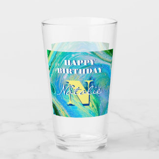 Glass de arte Aqua Blue Acrylic Flow