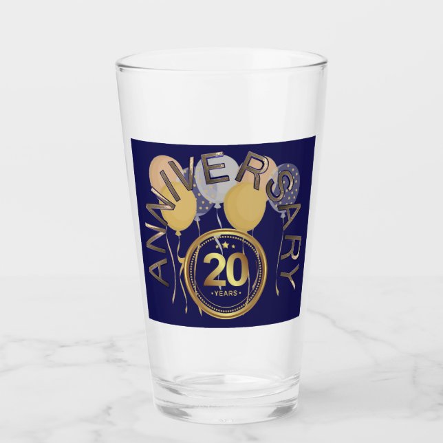 Glass de beber oro azul de 20 años (Anverso)