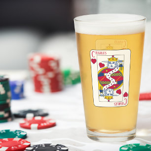 Glass de cartas de juego de nombre personalizado d