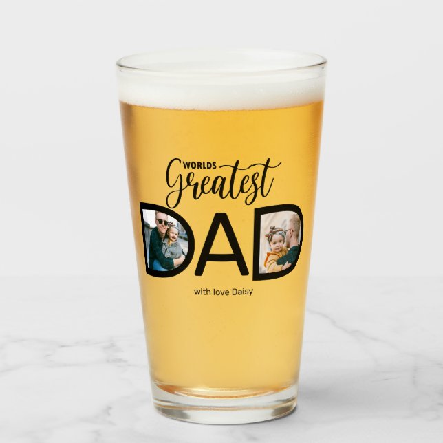 Glass de fotos Greatest Dad 2 (Anverso (lleno))