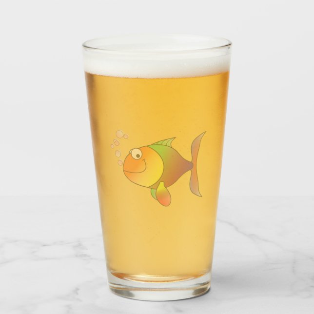 Glass de pescado feliz (Anverso (lleno))