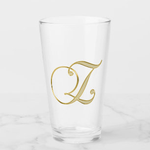 Glass Gold Monogram Z