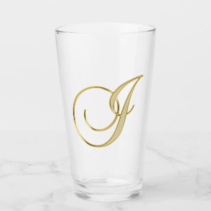 Glass Gold Monograma J