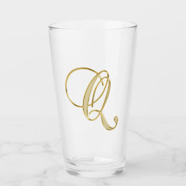 Glass Gold Monograma Q