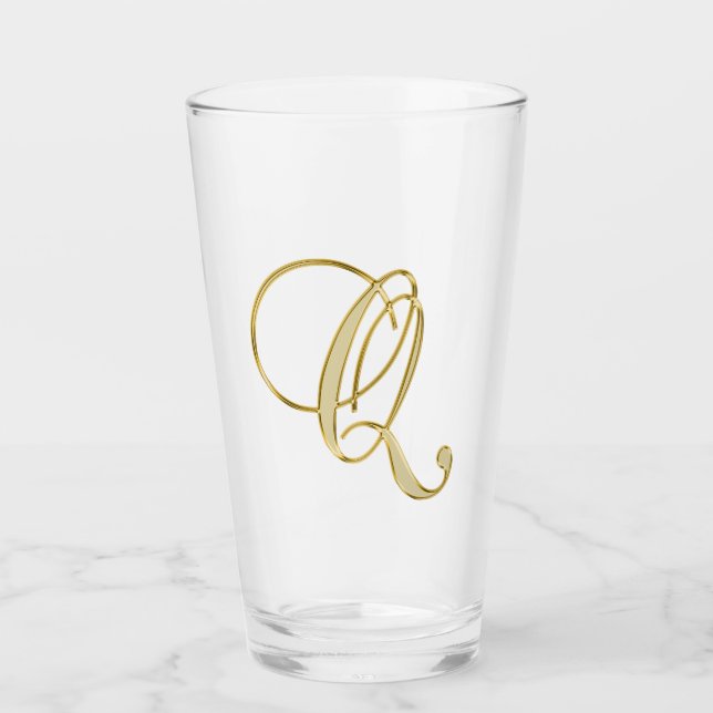 Glass Gold Monograma Q (Anverso)