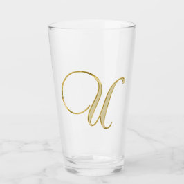 Glass Gold Monograma U