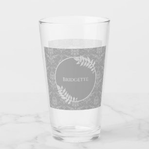 Glass Gray Elegant Damask Personalizado