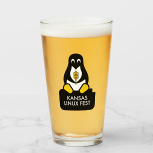 Glass Kansas Linux Fest Beer Glass