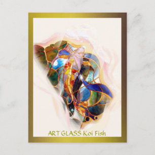 Glass Koi Fish Bella Artes moderno postal