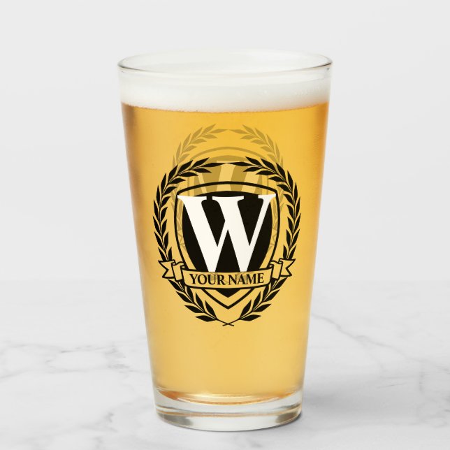 Glass Laurel Monogram Design (Anverso (lleno))
