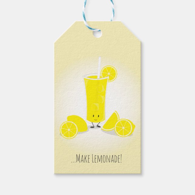 Glass Lemonade Sonriente | Etiquetas de regalo (Anverso)