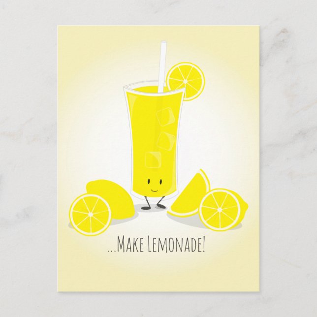 Glass Lemonade Sonriente | Postal (Anverso)