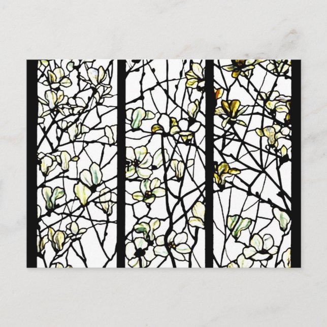 Glass-Louis Tiffany 10 con manchas postales (Anverso)