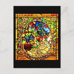 Glass-Louis Tiffany 12 con manchas postales