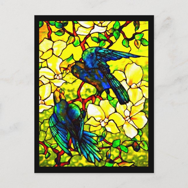 Glass-Louis Tiffany 15 con manchas postales (Anverso)
