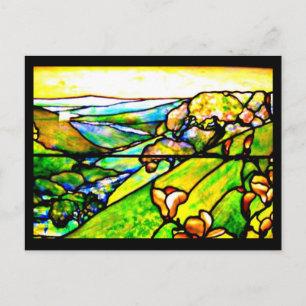 Glass-Louis Tiffany 5 con manchas postales