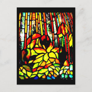 Glass-Louis Tiffany 9 con manchas postales