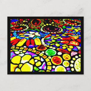 Glass-Louis Tiffany con manchas postales 17