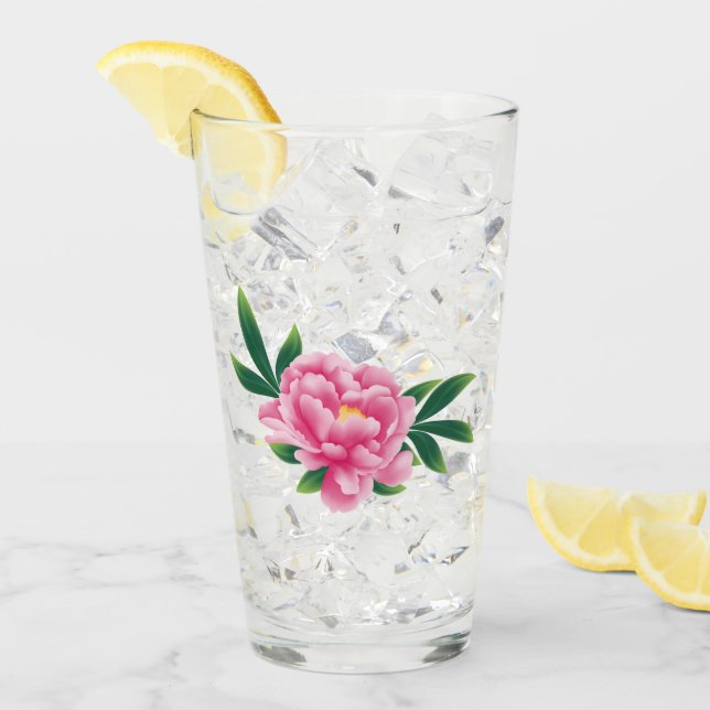 Glass Pink Peony (Anverso (hielo))