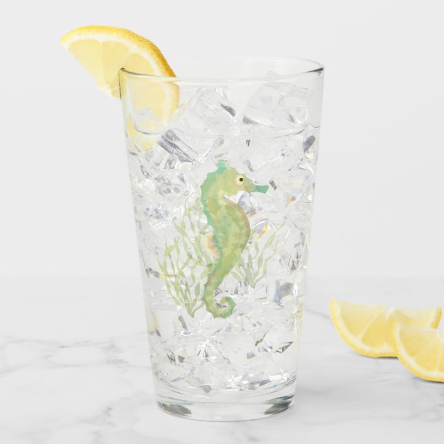 Glass Seahorse Drinking (Anverso (hielo))