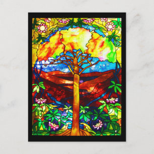 Glass-Tiffany 5 con manchas postales